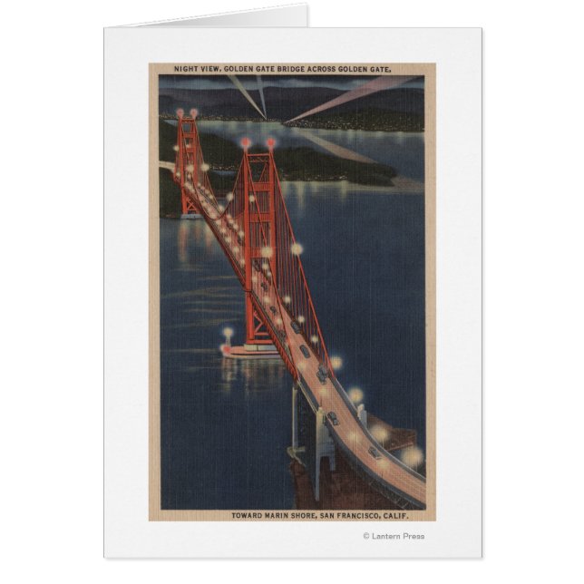 San Francisco, CA - Nachtblick auf das Goldene Tor (Vorne)