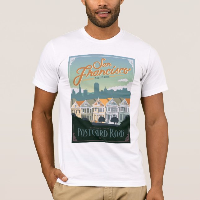 San Francisco, CA - Postcard Row T-Shirt (Vorderseite)