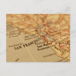 San Francisco, CA Vintage Karte