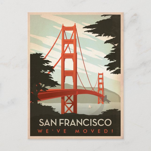 San Francisco, CA | Wir haben uns bewegt! Postkarte (Vorderseite)