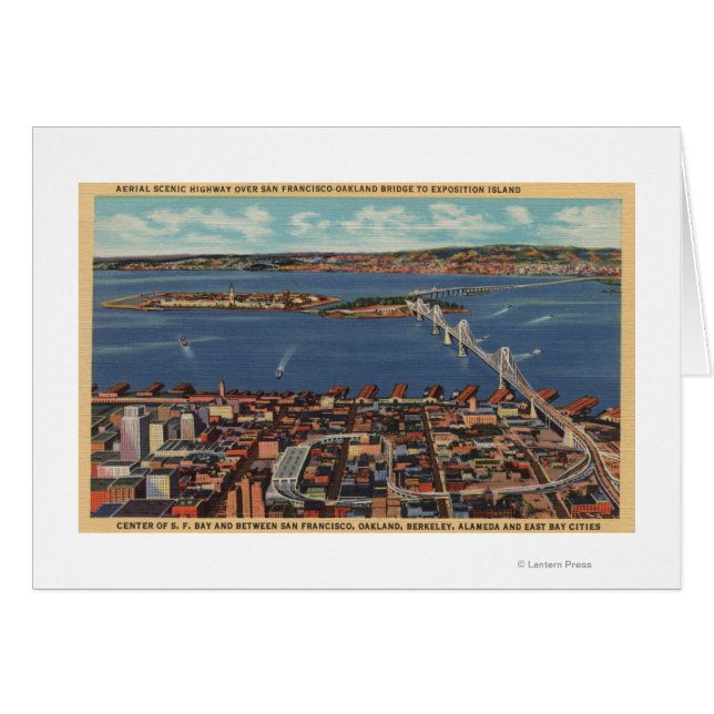 San Francisco, CAAerial View of S. F. Bridge (Devant horizontal)