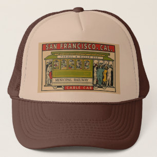 San Francisco Cable Car Baseball Hat Truckerkappe