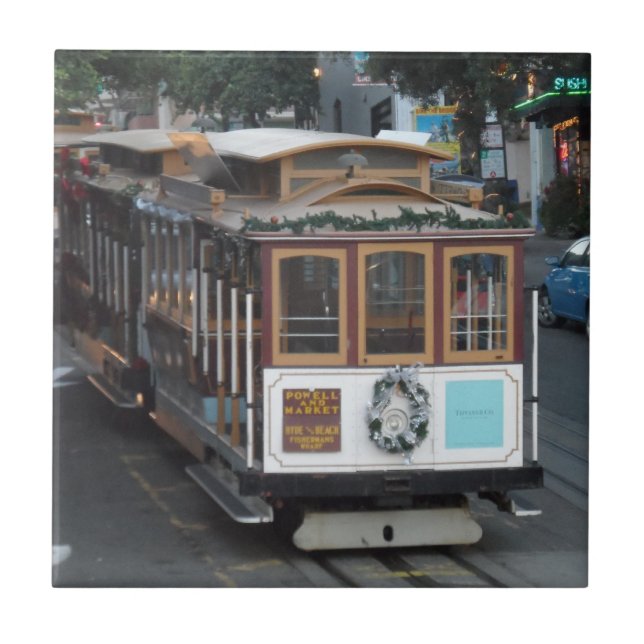 San Francisco Cable Car Fliese (Vorderseite)