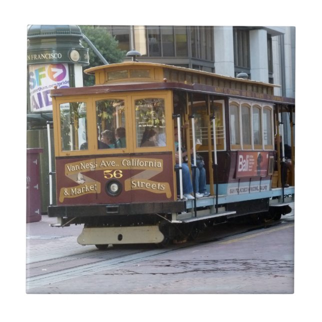 San Francisco Cable Car Fliese (Vorderseite)