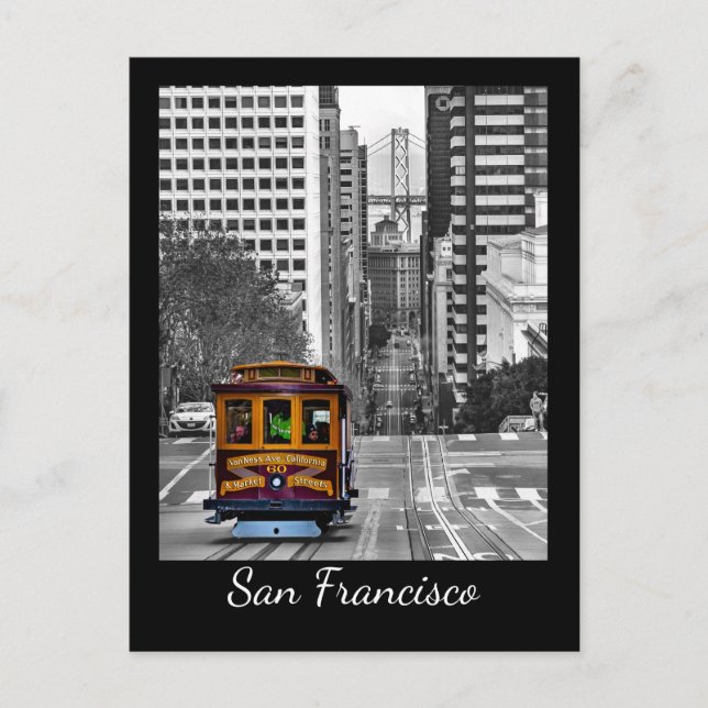 San Francisco Cable Car Postkarte (Vorderseite)