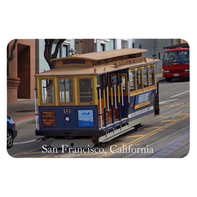 San Francisco Cable Car Premium Flexi Magnet (Horizontal)