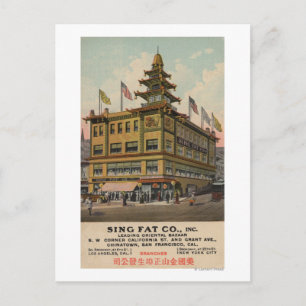 San Francisco, CAChinatown AdSing Fat Co. Postkarte