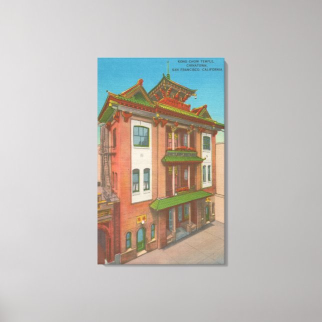 San Francisco, CAKong Chow Temple in Chinatown Leinwanddruck (Vorderseite)
