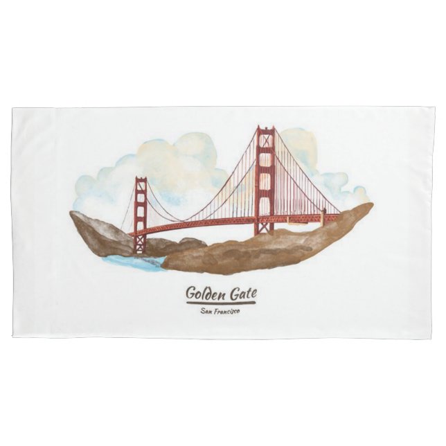 San Francisco Califorina Sehenswürdigkeiten Kissenbezug (Vorderseite)