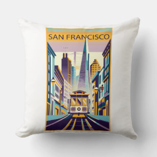San Francisco California Art Deco Kissen