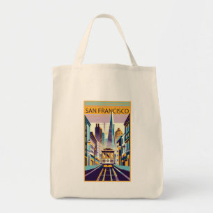 San Francisco California Art Deco Tragetasche