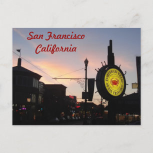 San Francisco California Fisherman's Wharf Sign Postkarte