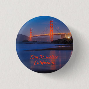 San Francisco California Golden Gate Bridge Button