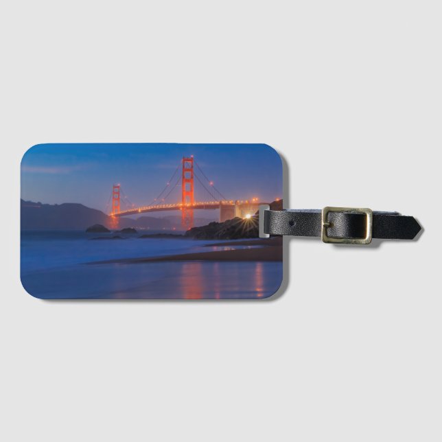 San Francisco California Golden Gate Bridge Gepäckanhänger (Vorderseite (Horizontal))