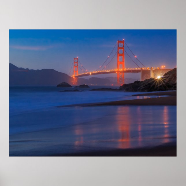 San Francisco California Golden Gate Bridge Poster (Vorne)