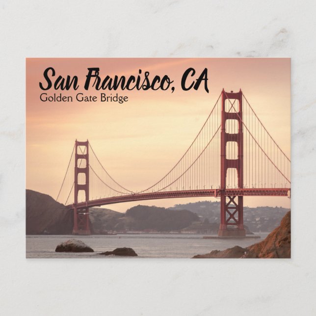 San Francisco California Golden Gate Bridge Postkarte (Vorderseite)