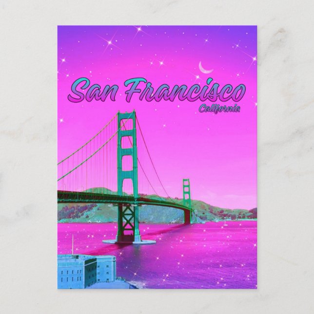 San Francisco California Golden Gate Bridge  Postkarte (Vorderseite)