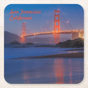 San Francisco California Golden Gate Bridge Rechteckiger Pappuntersetzer