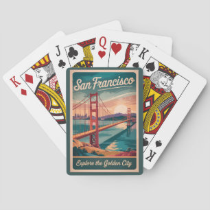 San Francisco California Golden Gate Bridge Travel Spielkarten