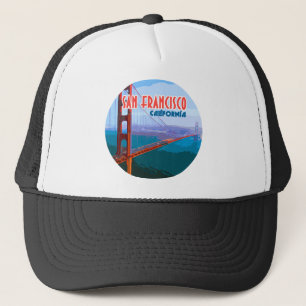 San Francisco California Golden Gate Bridge Truckerkappe