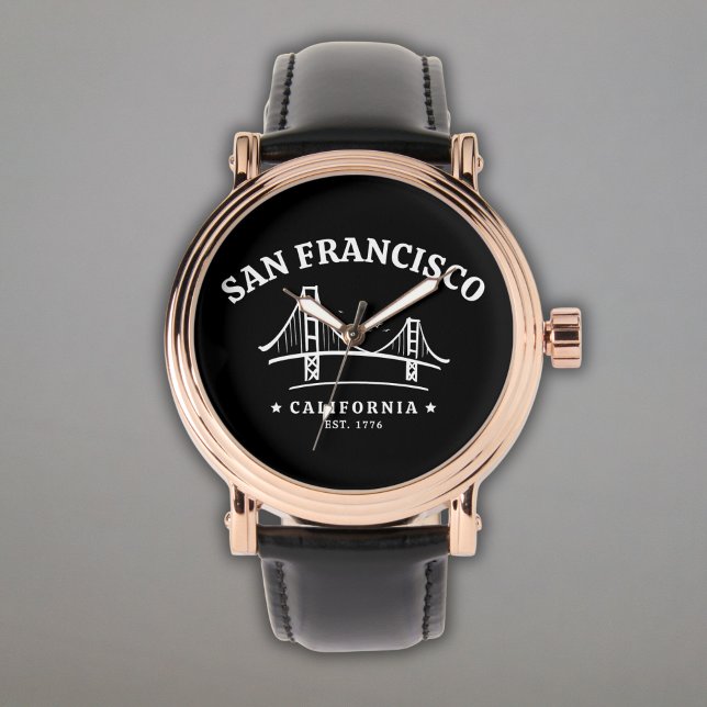 San Francisco California Golden Gate Landscape Armbanduhr (Von Creator hochgeladen)