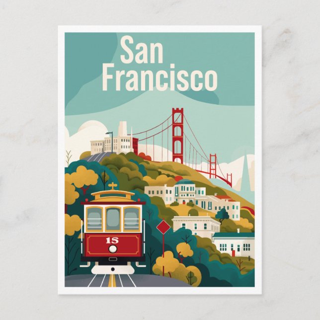 San Francisco California - Kabelfernsehen Save the Postkarte (Vorderseite)