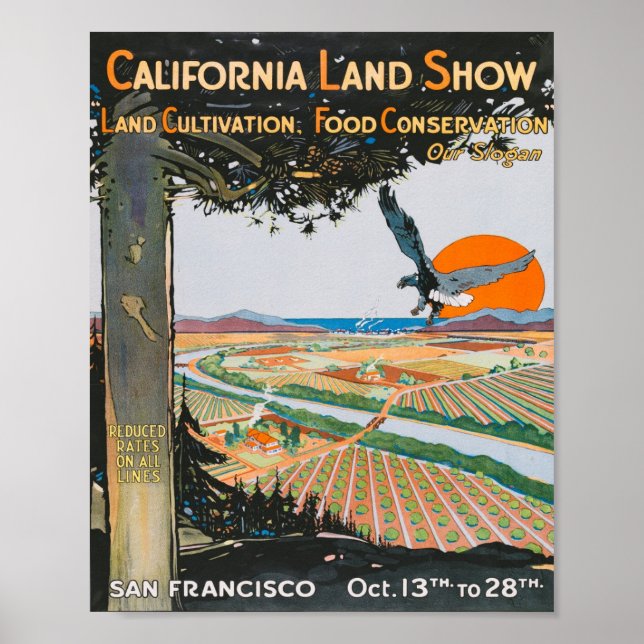 San Francisco California Land Show Vintag Poster (Vorne)