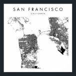 San Francisco California Minimal Modern Street Kar Poster<br><div class="desc">San Francisco California Minimal Modern Street Karte</div>
