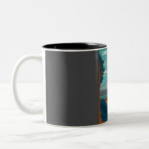 San Francisco California Reiseplaner Golden Gate Zweifarbige Tasse