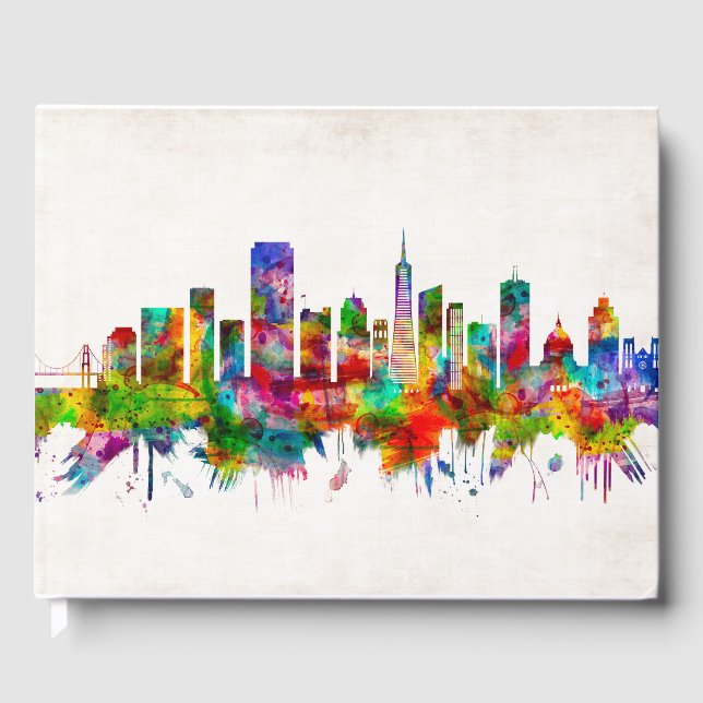 San Francisco California Skyline Gästebuch (Vorderseite)