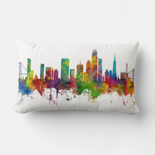 San Francisco California Skyline Lendenkissen (Vorderseite)