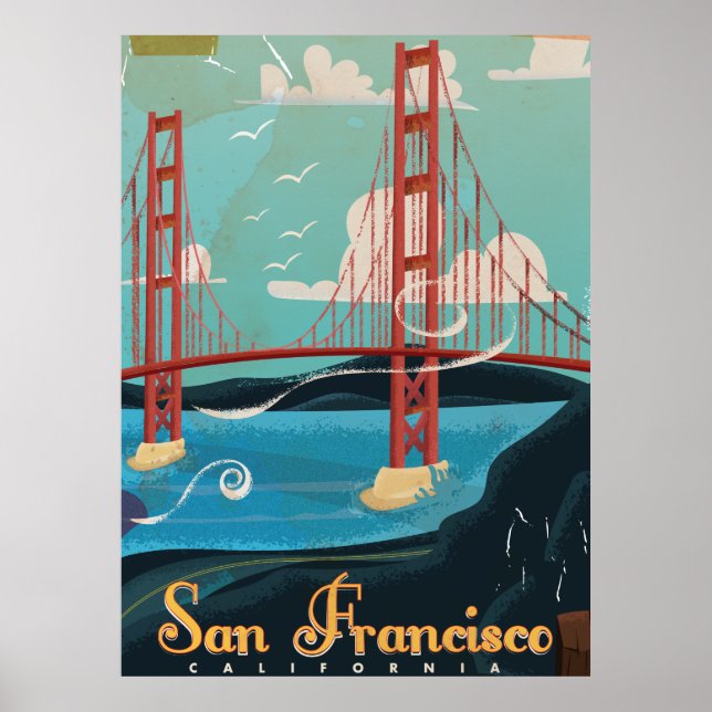 San Francisco, California Travel Poster (Vorne)