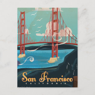 San Francisco California USA Reiseplakat Postkarte