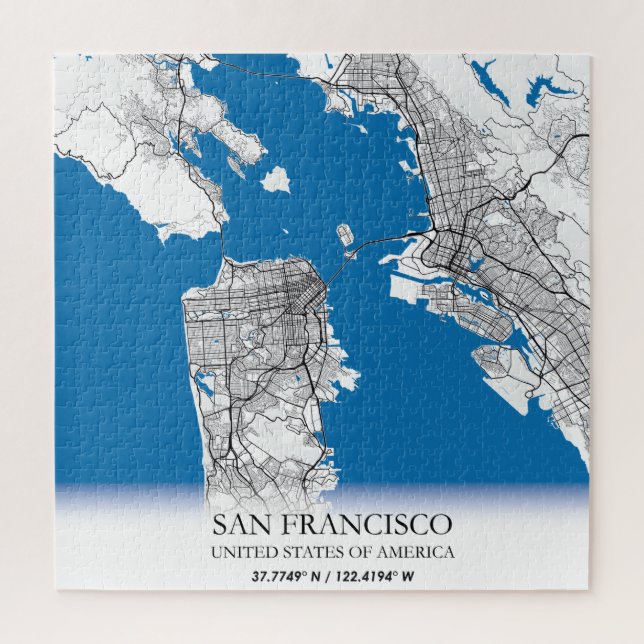 San Francisco California USA Travel City Map (Vertikal)