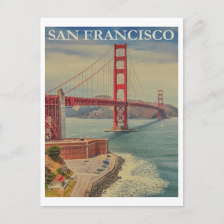 San Francisco California Vintage Reise Postkarte