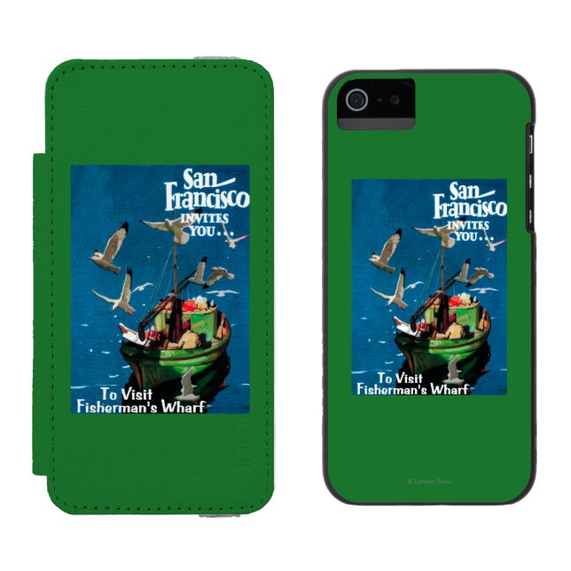 San Francisco, CaliforniaFishermans Kai Incipio iPhone Geldbeutel-Hülle (Seite an Seite)