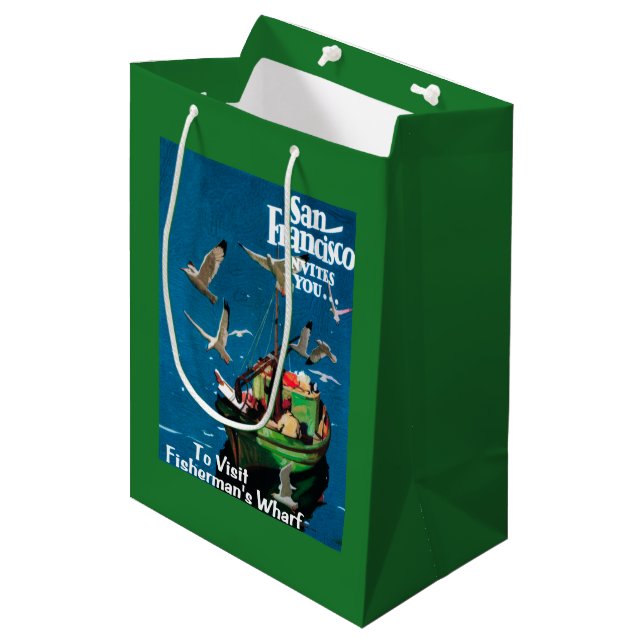 San Francisco, CaliforniaFishermans Kai Mittlere Geschenktüte (Vorderseite Schrägansicht)