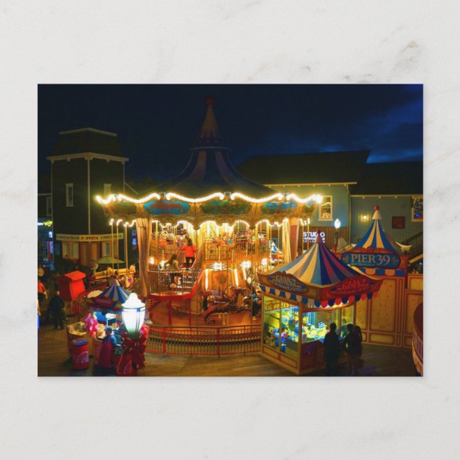 San Francisco Carousel Pier 39 #2-1 Postkarte (Vorderseite)