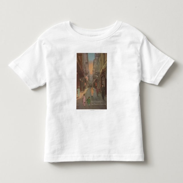 San Francisco, CAView alter Chinatown-Straße Kleinkind T-shirt (Vorderseite)