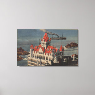 San Francisco, CAView des alten Klippen-Hauses Leinwanddruck