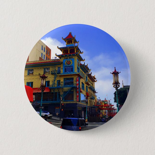 San Francisco Chinatown #8 Button (Vorderseite)