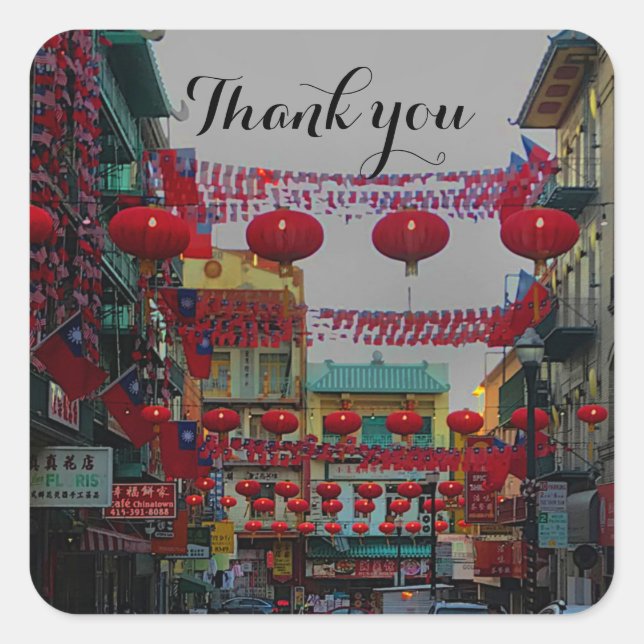 San Francisco Chinatown Lanterns #4 Stickers (Vorderseite)