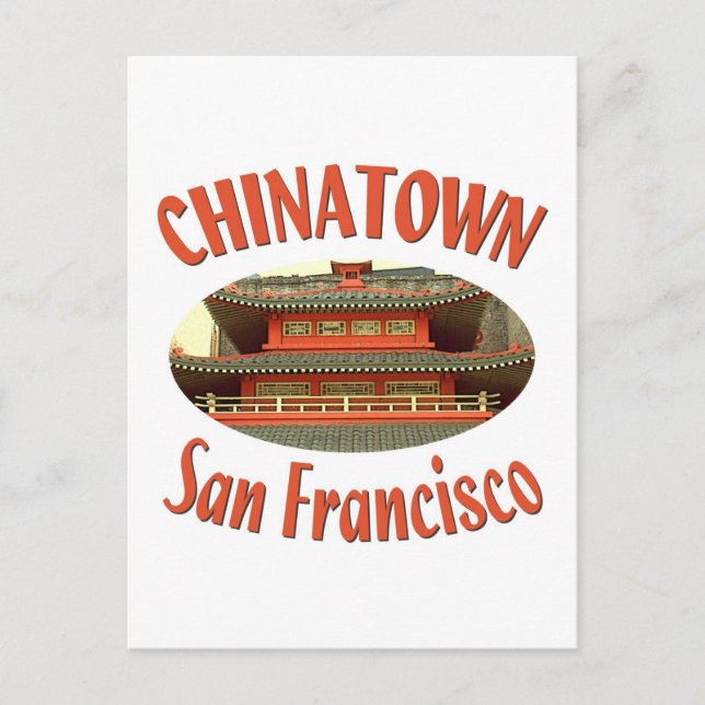 San Francisco Chinatown Postkarte (Vorderseite)