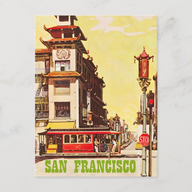 San Francisco, Chinatown Postkarte (Vorderseite)