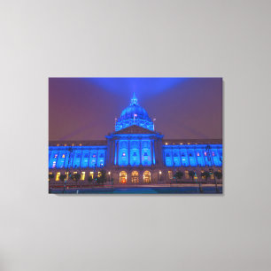 San Francisco City Hall im blauen Licht Leinwanddruck