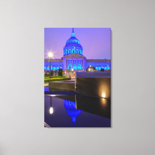 San Francisco City Hall in hellem Blaulicht Leinwanddruck