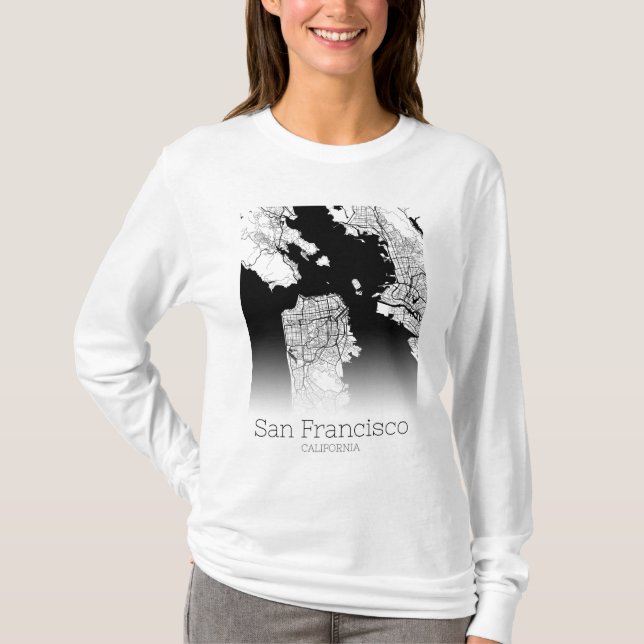 San Francisco City Map T-Shirt (Vorderseite)