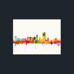 San Francisco City Skyline Leinwanddruck<br><div class="desc">Aquarellkunstdruck der Skyline von San Francisco,  Kalifornien,  Vereinigte Staaten</div>