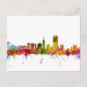 San Francisco City Skyline Postkarte