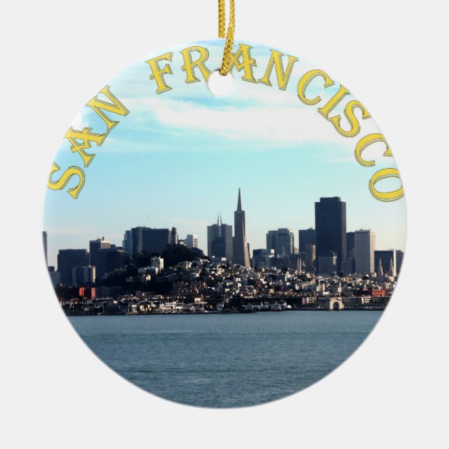 San Francisco City View von der Bucht Keramik Ornament (Vorne)